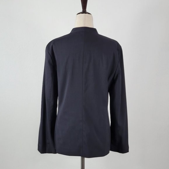 EMANUEL UNGARO blazer full zipper round neck black Sz 8/42 - Picture 4 of 7